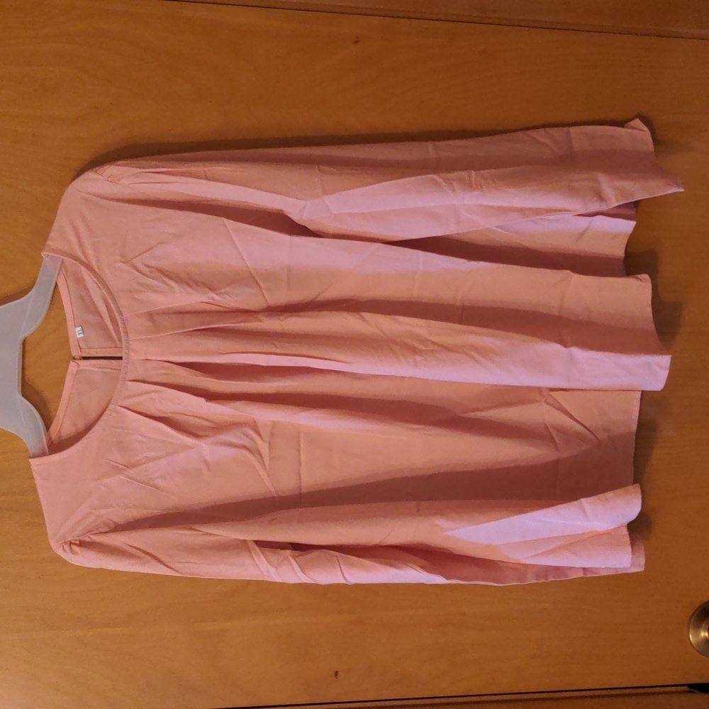 Temu Peach long sleeve polyester blouse